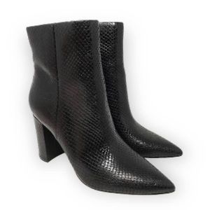 Marc Fisher Ulani Black Snake Booties